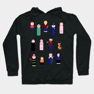 peg people with streakers Hoodie